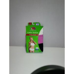 Fruit Of TheLoom Women's 3 Pair Boy Shorts Cotton Stretch Underwear Panties 8 XL